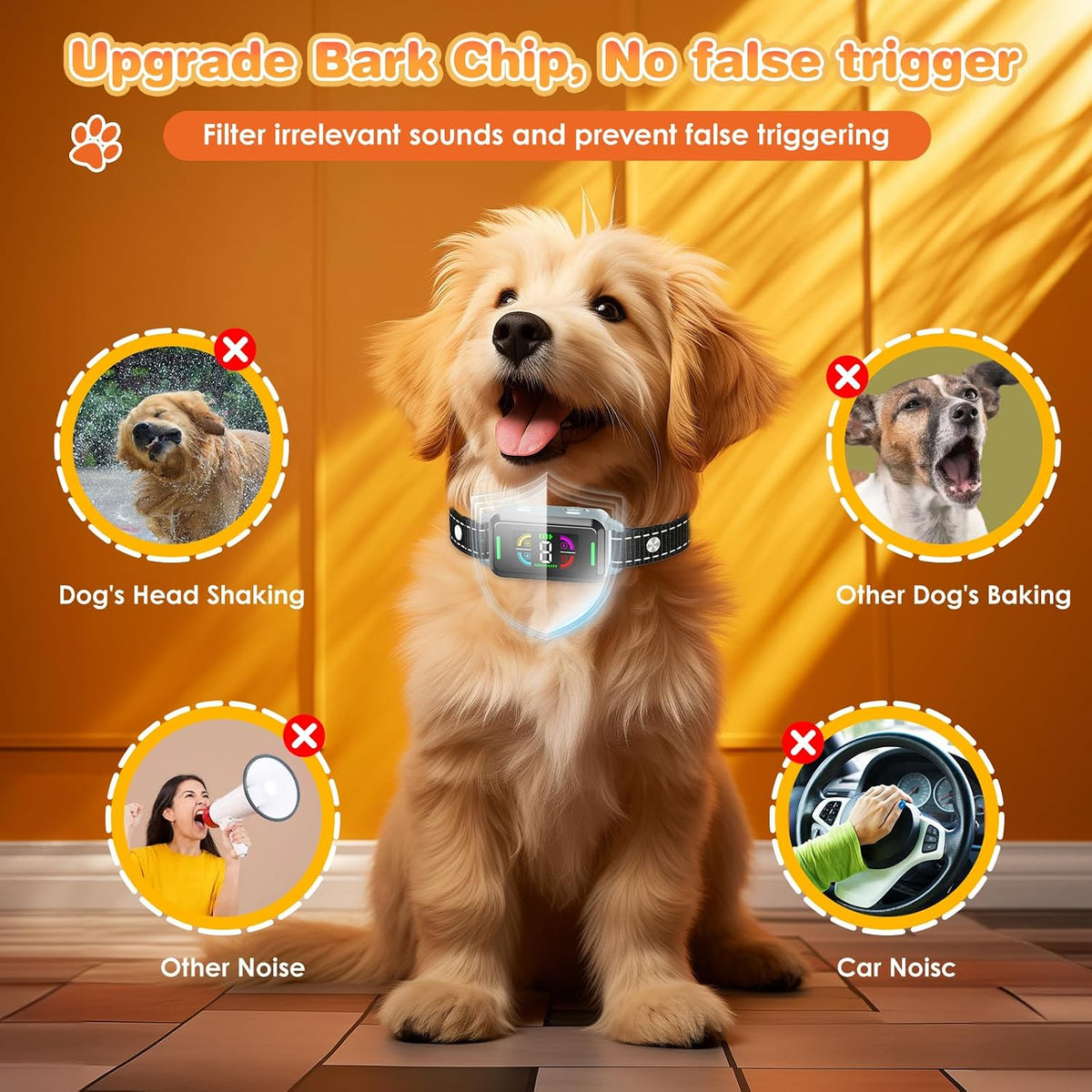 Smart Automatic Anti Bark Collars for Large Small Dogs 15-110lbs