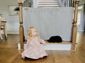 36-42" Wide x 32" Tall Extra-Tall & Extra-Wide No-Drill Pressure-Mounted Pet & Child Safety Gate with Dual-Lock Walk-Through Swing Door for Stairs, Hallways & Wide Doorways