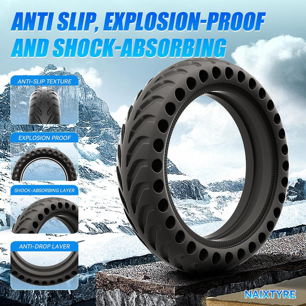 8.5x2 inch Solid Tires for Electric Scooters 50/75-6.1 Scooter Tire Compatible with Xiaomi m365/Mijia Mi m365 Pro/GTRAX GXL V2/GTRAX XR and All 8 1/2 x2/50/75-6.1 Scooters（1pcs）