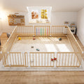 84" ×84" 12-Panel Modular Foldable Baby Playpen & Safety Activity Yard with Locking Walk-Through Gate for Infants & Toddlers