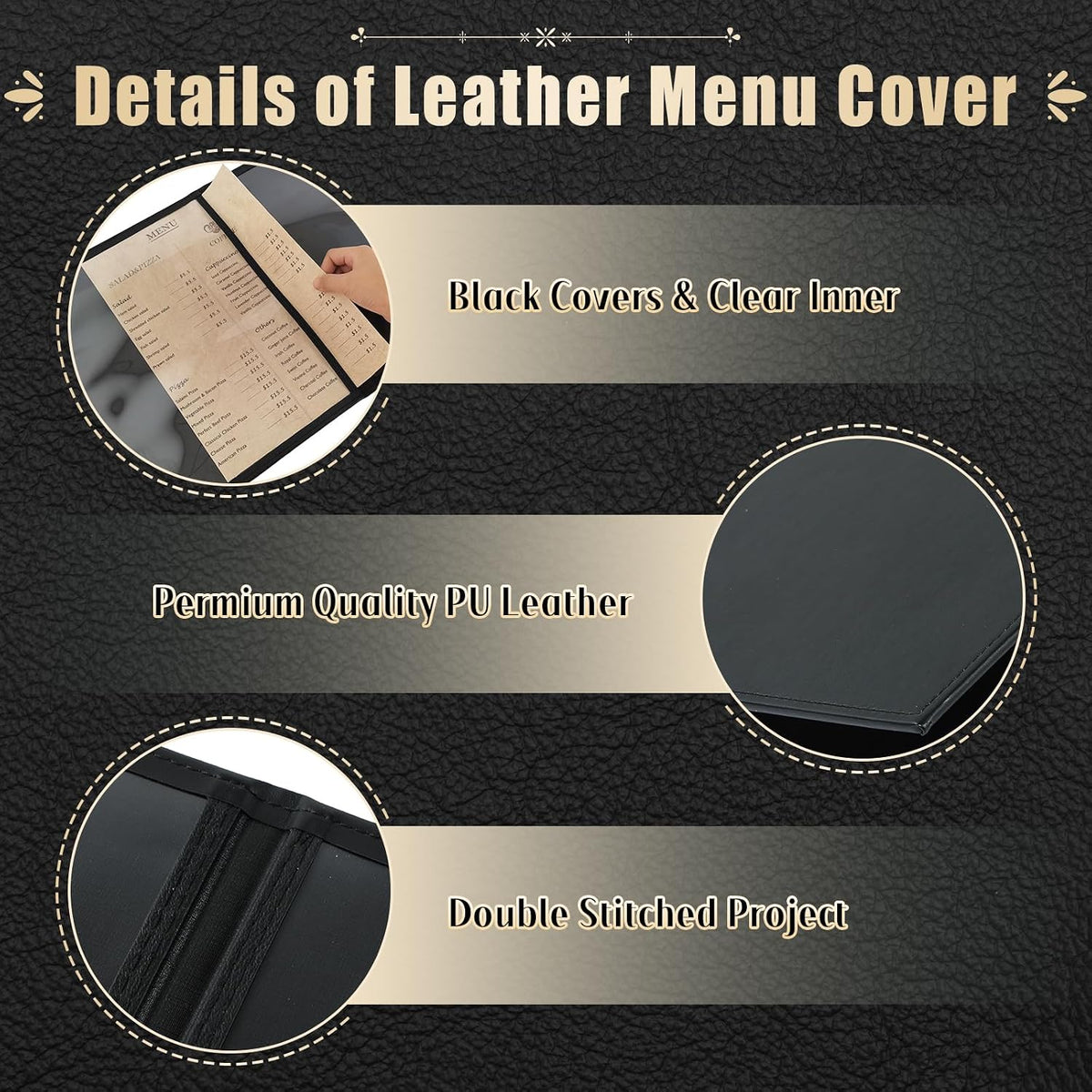 Restaurant Menu Cover Holders, Coffee (10, 2 View (8.5"x11"))