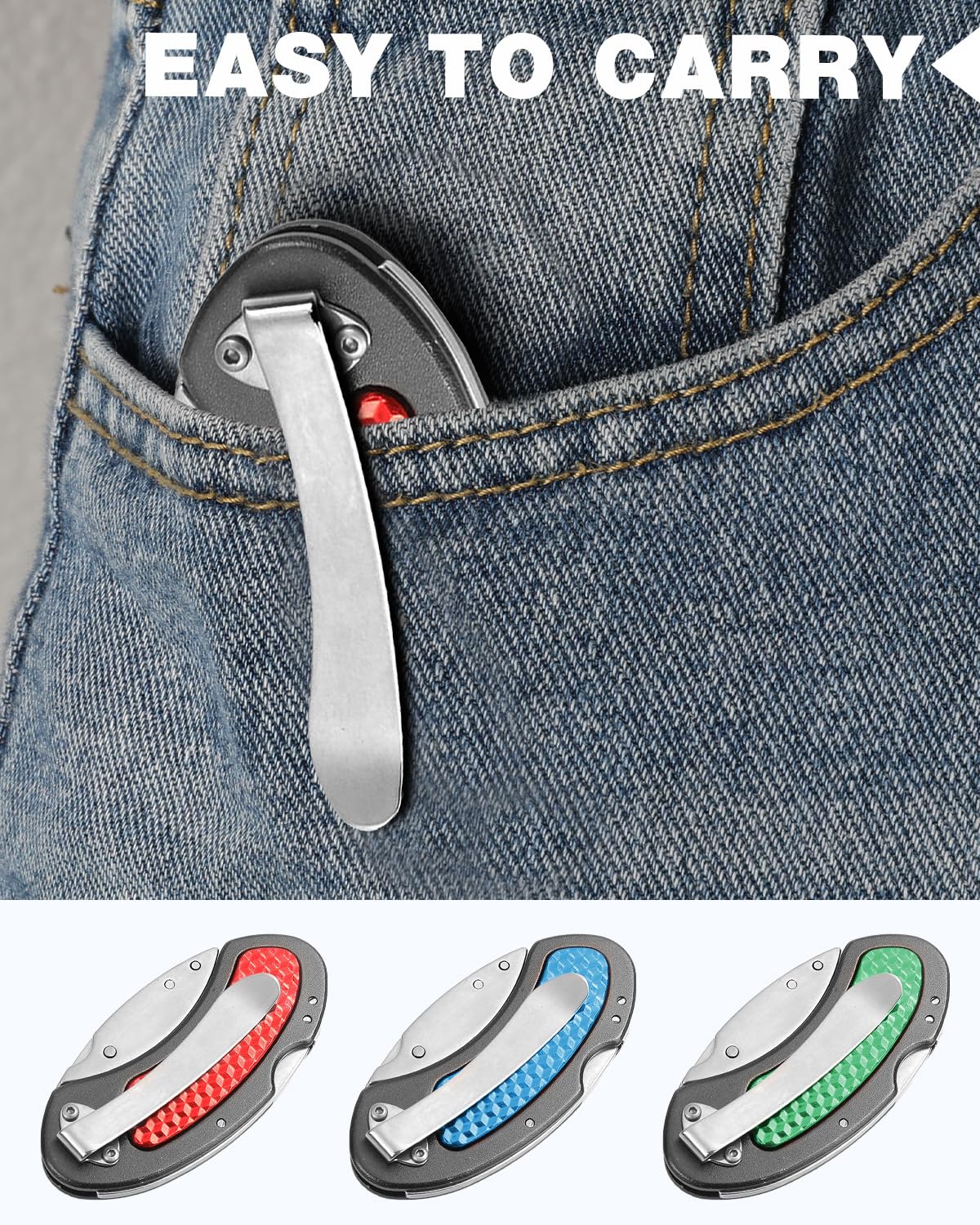 WORKPRO Folding Utility Knife Set, 3-Piece Colorful Box Cutters