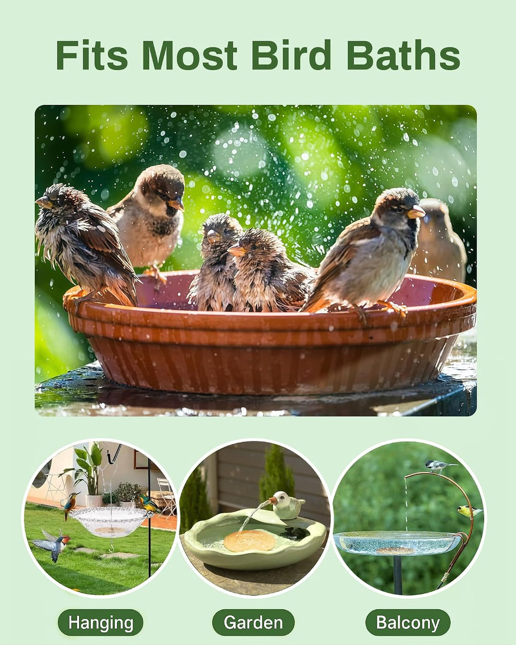 Bird Bath Purification Disk Pure Copper Outside Winter Solar Power Birdbath Wild Hummingbird Pedestal Fountain