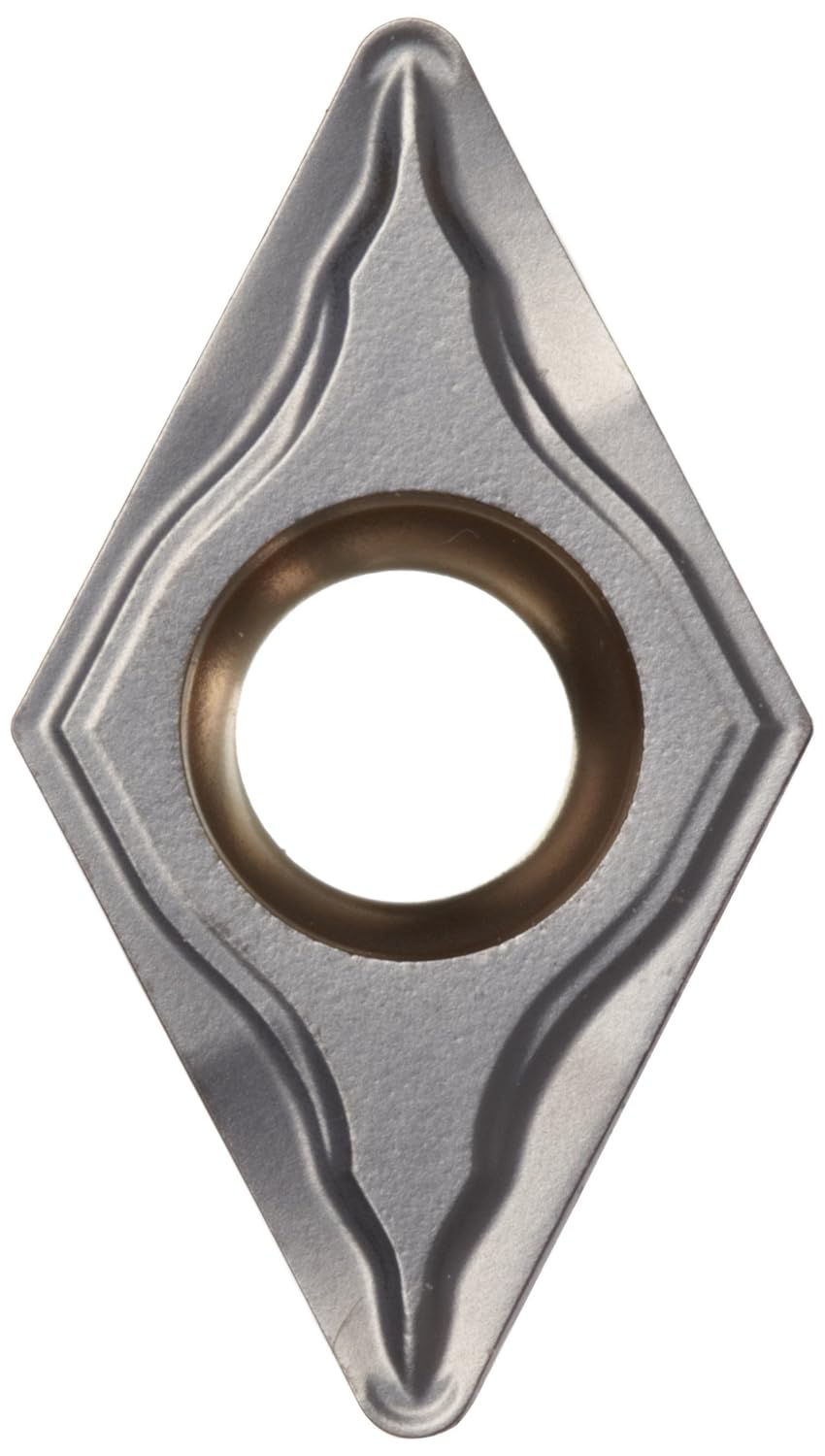 Sandvik Coromant DCMT 3(2.5)2-UM 1515 MTCVD Coated Solid Carbide T-Max U Turning Indexable Insert, 0.032" Nose Radius, 3/8" Inscribed Circle, UM Chip Breaker, 11 Insert, 0.156" Thick, Pack of 10