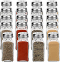 20 Pack Salt and Pepper Shakers Glass Set, 1.7 oz Steel Lid
