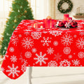 Christmas Table Cloth, Flannel Backed Vinyl Tablecloth, 60"x84"