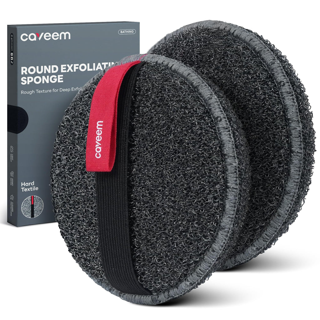 Exfoliating Body Scrubber, Bath Body Scrubber, 2 Pack, Dark Grey