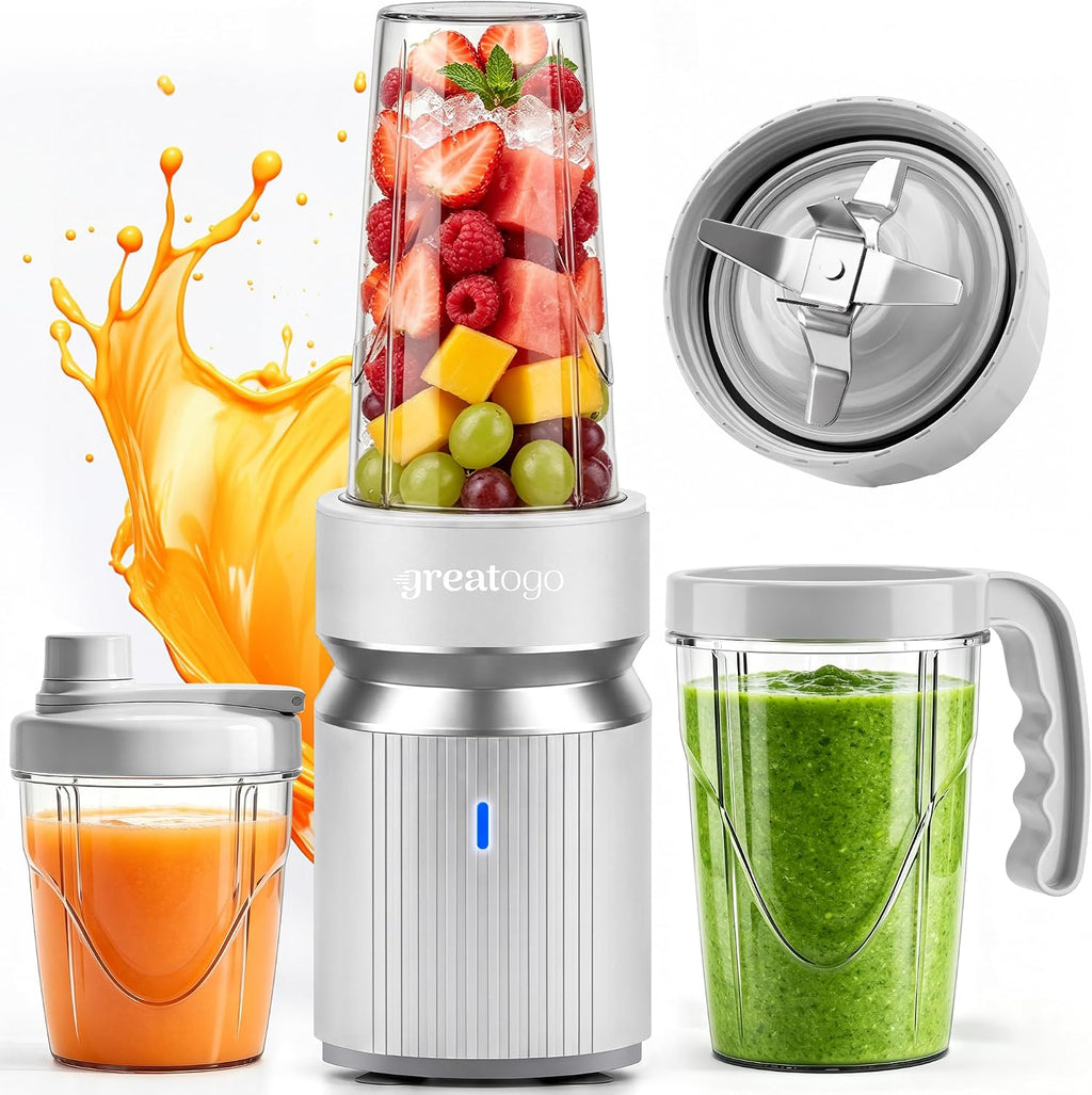 Smoothies Blender, 1000W High Power Household Kitchen Countertop Blender for Protein and Shakes, Personal Smoothie