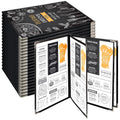 20 Pcs 8.5 x 11 Inch Menu Covers 4 Page 8 View Transparent Restaurant Covers Book Fits A4 Size Paper, Bar Cafe Clear