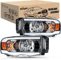 Nilight Headlights Assembly Led DRL for 2002-2005 Dodge Ram 1500