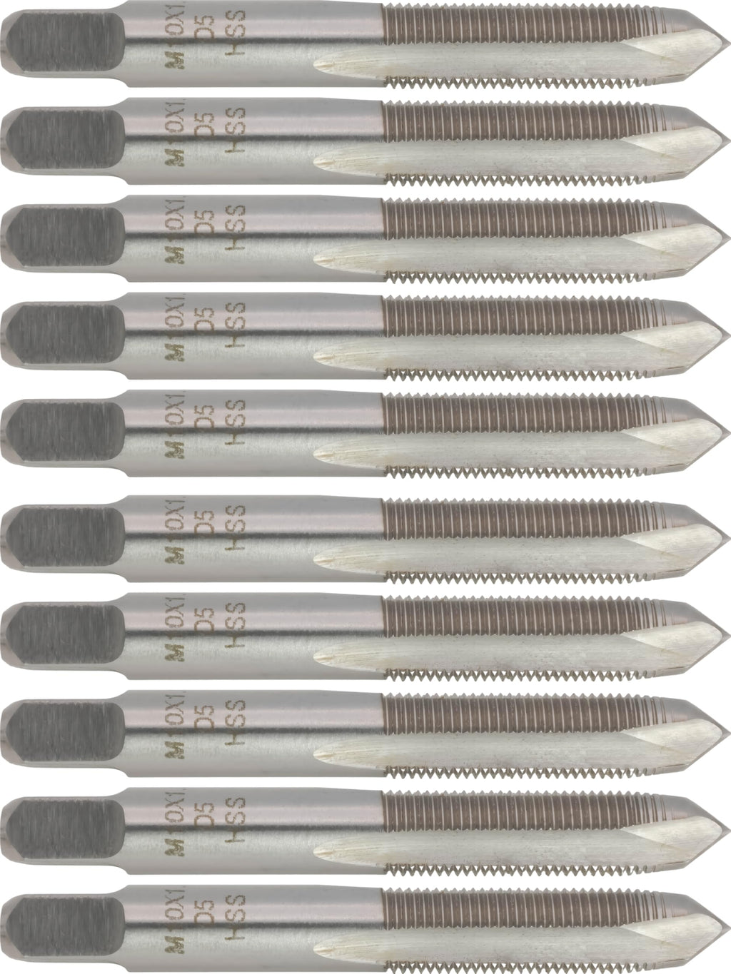 CME HSS Spiral Point Plug Taps, M10 × 1mm Metric, D5, 2 Fl, 10 pcs