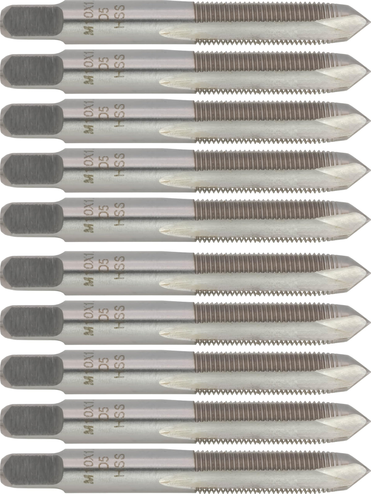 CME HSS Spiral Point Plug Taps, M10 × 1mm Metric, D5, 2 Fl, 10 pcs