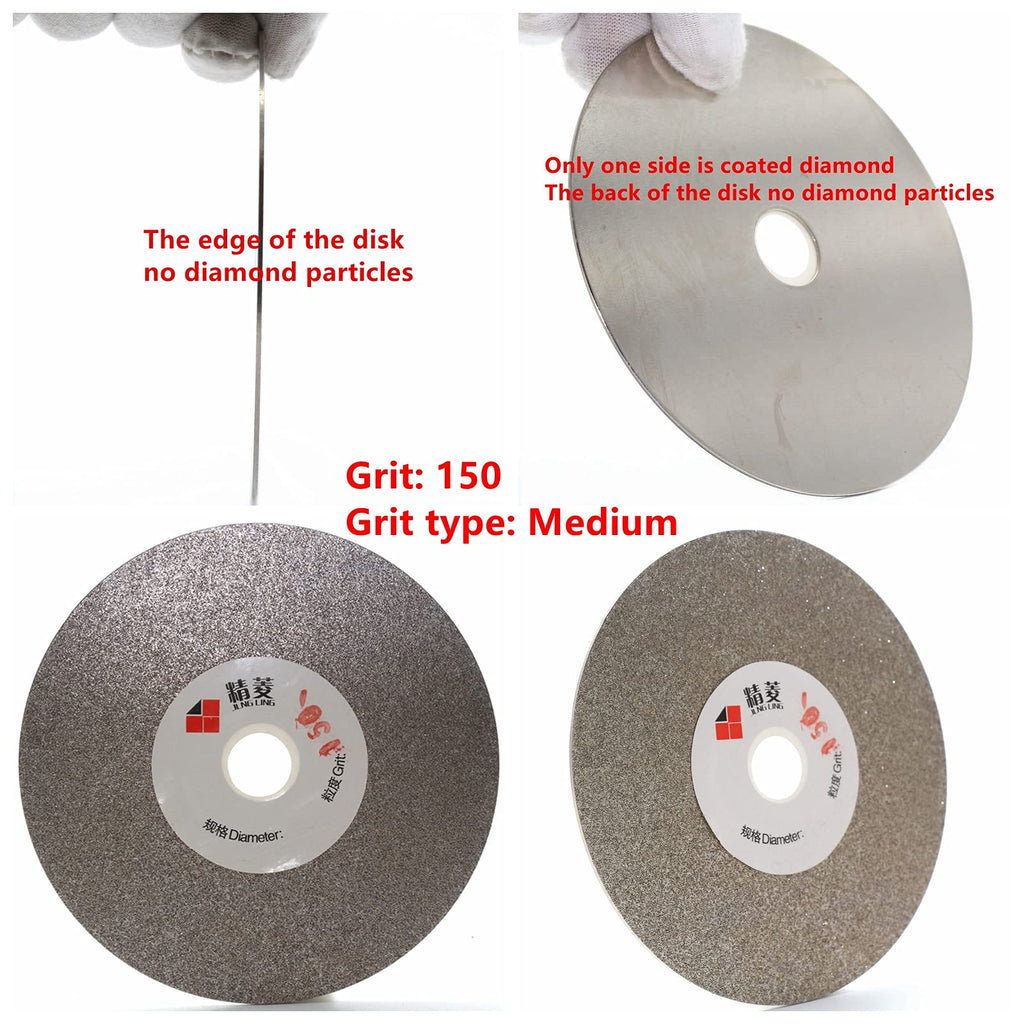 JINGLING 4" inch 100mm Diamond Flat Lap Disc Abrasive Grinding Disk Grit 150 Medium