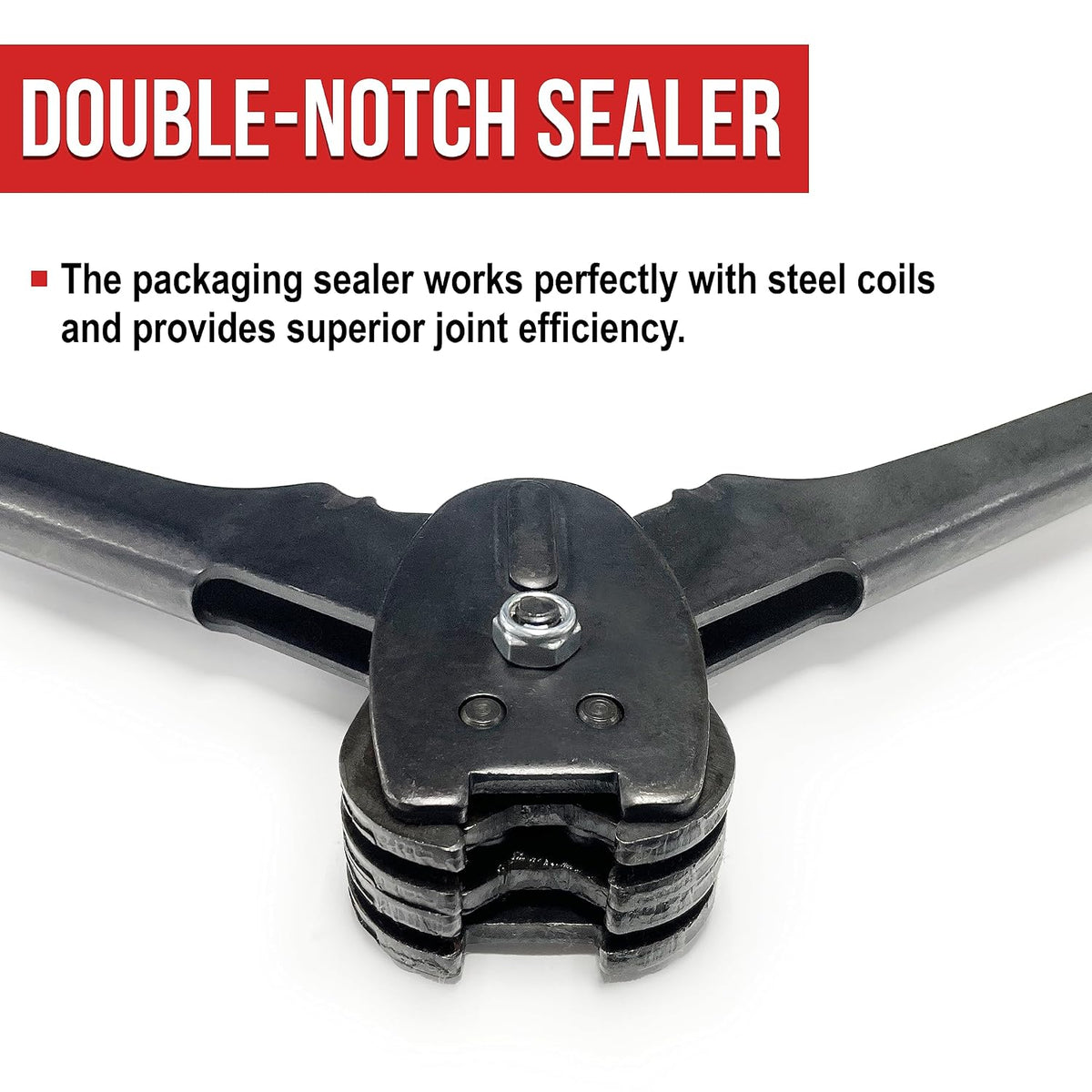 8NET Steel Strapping Sealer Fits 5/8" Strapping Coil Width, Handle Length 11" - Industrial - Strapping Banding Tool