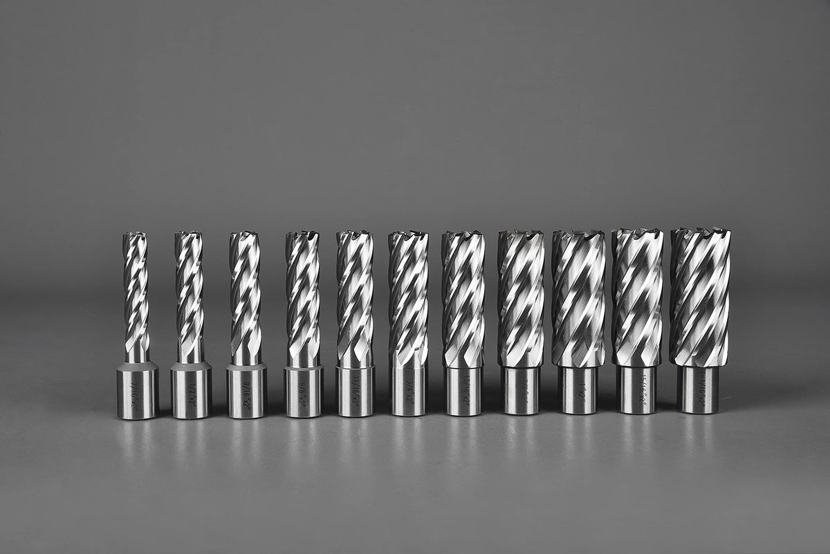 Annular Cutter Set JESTUOUS 3/4 Inch Weldon Shank 2 Cutting Depth 13pcs
