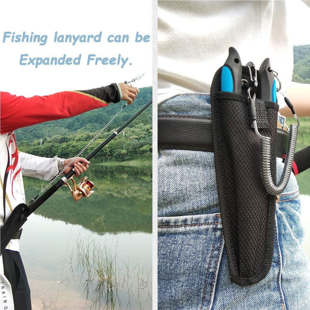 Fishing Pliers Saltwater Freshwater Long Nose Hook Remover Stainless Steel | with Sheath, Lanyard