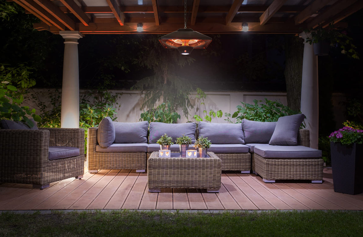 EnerG+ Hanging Infrared Electric Outdoor Heater with LED and Remote