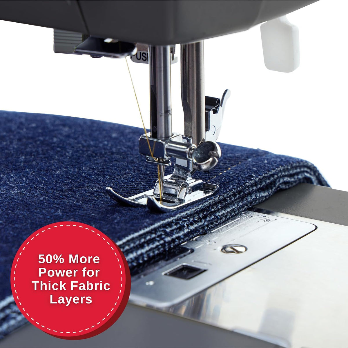 4452 (Grey) High Speed Heavy Duty Sewing Machine with Accessories | 32 stitches deliver 110 applications, 50% more