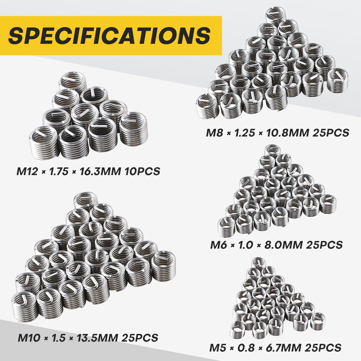 Acymner 131PCS Metric Thread Repair Kit