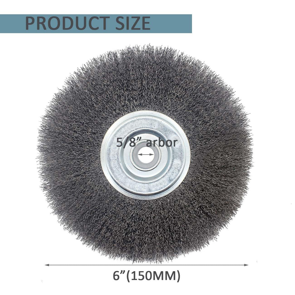 6 Inch Wire Wheel Brush for Bench Grinder,Rust Removal,Corrosion