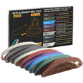 45 Pcs 1/2" x 12" Replacement Sharpening Belt Kit for Official Work Sharp Knife & Tool Sharpener (WSKTS & WSKTS-KT/Mk.1 & Mk.2) - Assorted Grits (80/120/240/400/600/800/1000/2500/5000)