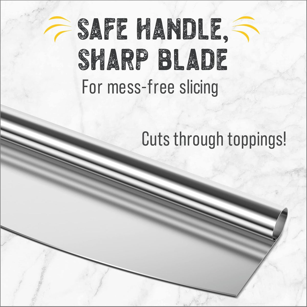 Pizza Cutter Rocker Blade, with Plastic Cover, 14"