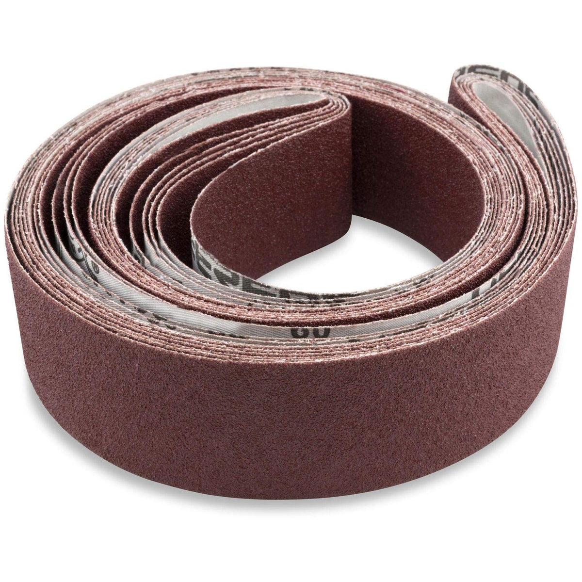 Red Label Abrasives 2 X 72 Inch 120 Grit Flexible Aluminum Oxide Multipurpose Sanding Belts for Woodworking, Leather, Rubber, Plastic, & Light Metal Working - Belt Sand Paper 6 Pack