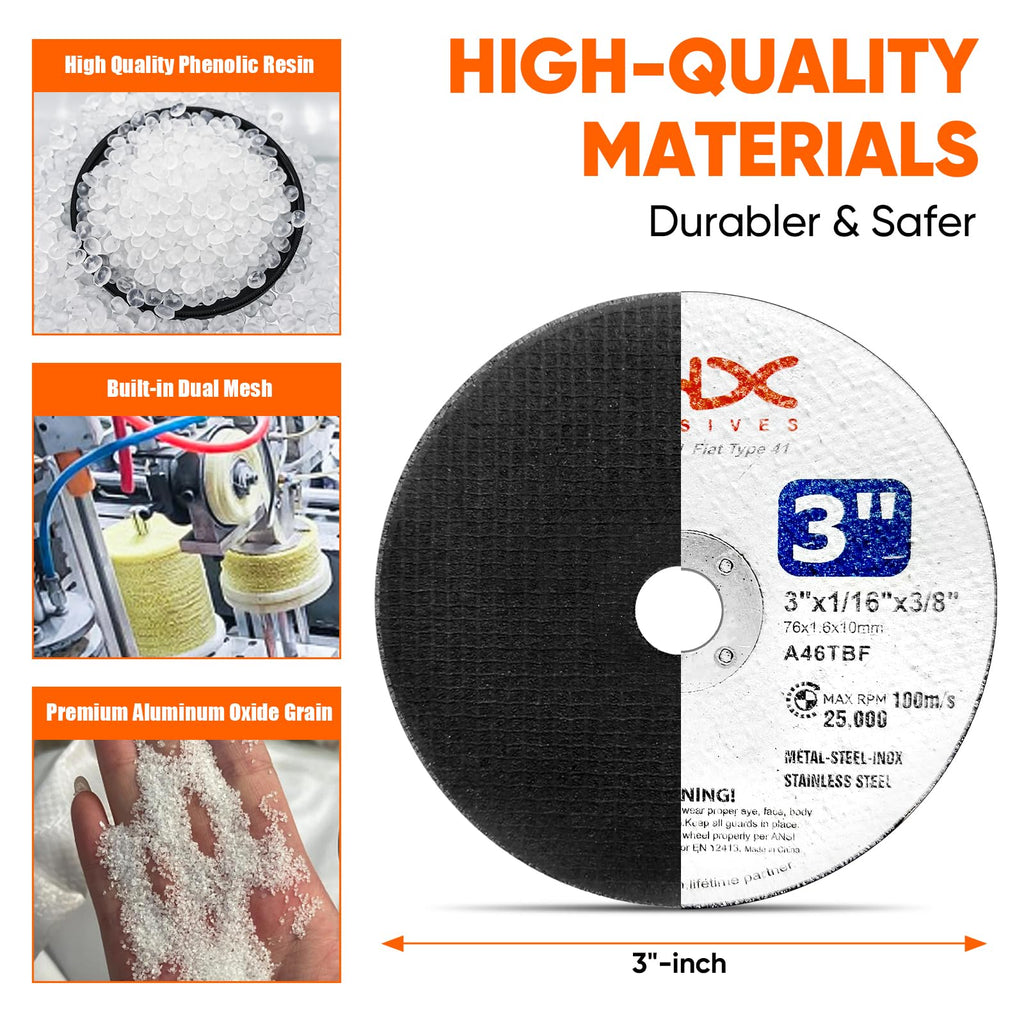 THX 3 Inch Cut Off Wheel,Long-Lasting Thin Cutting Wheel,60 Pack