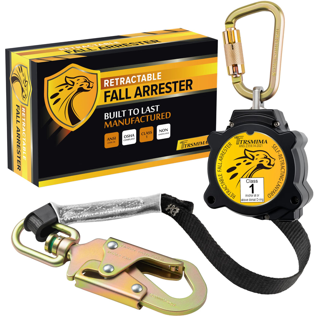 TRSMIMA Retractable Lanyard Fall Protection - Safety Lanyard 11FT Webbing