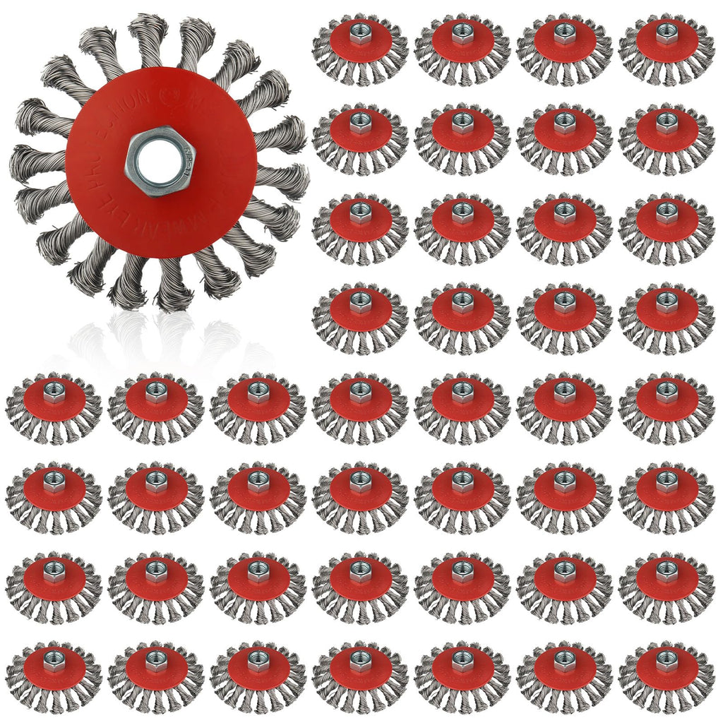 Rocaris 45 Pack 4 Inch Wire Wheel Brush for 4 1/2 Angle Grinder