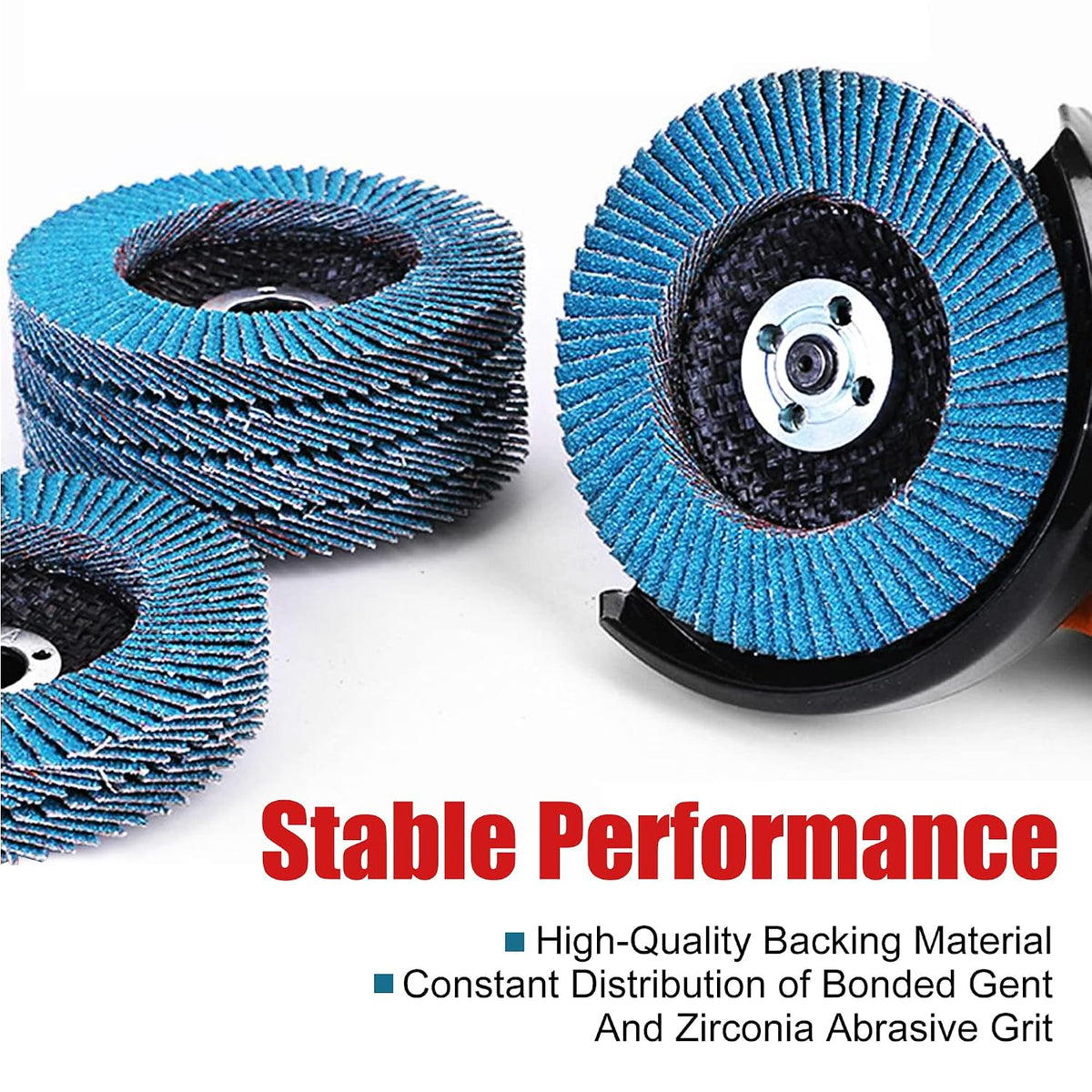 EZARC Zirconia Flap Discs 80 Grit, 4-1/2 x 7/8-Inch, Type 29, 10-Pack