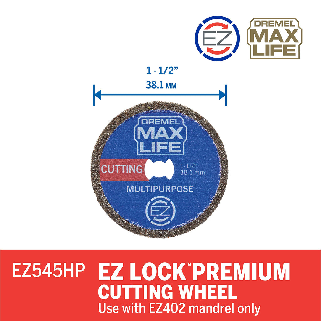 Dremel Max Life EZ545HP 1-12" (38.1mm) Diamond Cutting Wheel