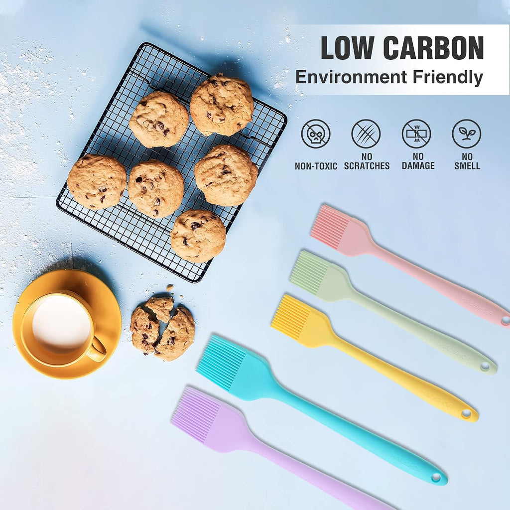 Silicone Basting Pastry Brush, One-Piece Pastry Brush Set
