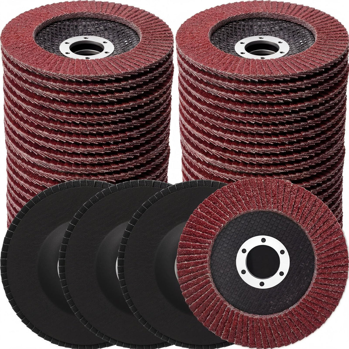 Landhoow 40 Pack Flap Discs 4 1/2 Inch for Angle Grinder 4.5 x 7/8 Inch Aluminum Oxide Sanding Grinding Wheels Grinding Discs Abrasives Flapper Wheel for Wood Metal Sanding (40,60,80,120 Grit)