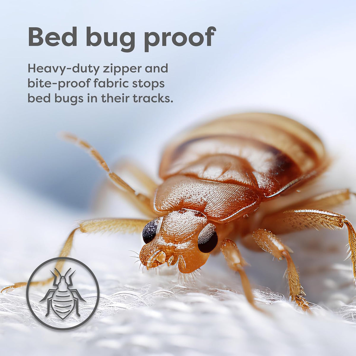 Mattress Encasement - Zippered Bed Bug Dust Mite Proof Hypoallergenic - Sleep Defense System - King - Waterproof