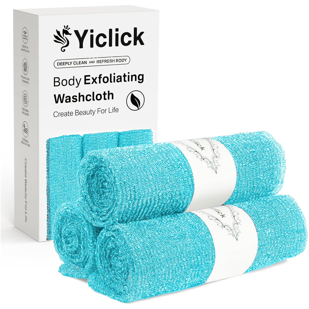 Exfoliating Washcloth Towel, Japanese Exfoliating Wash Cloth, Korean Body Scrubber Exfoliator, Back Scrubber Washer
