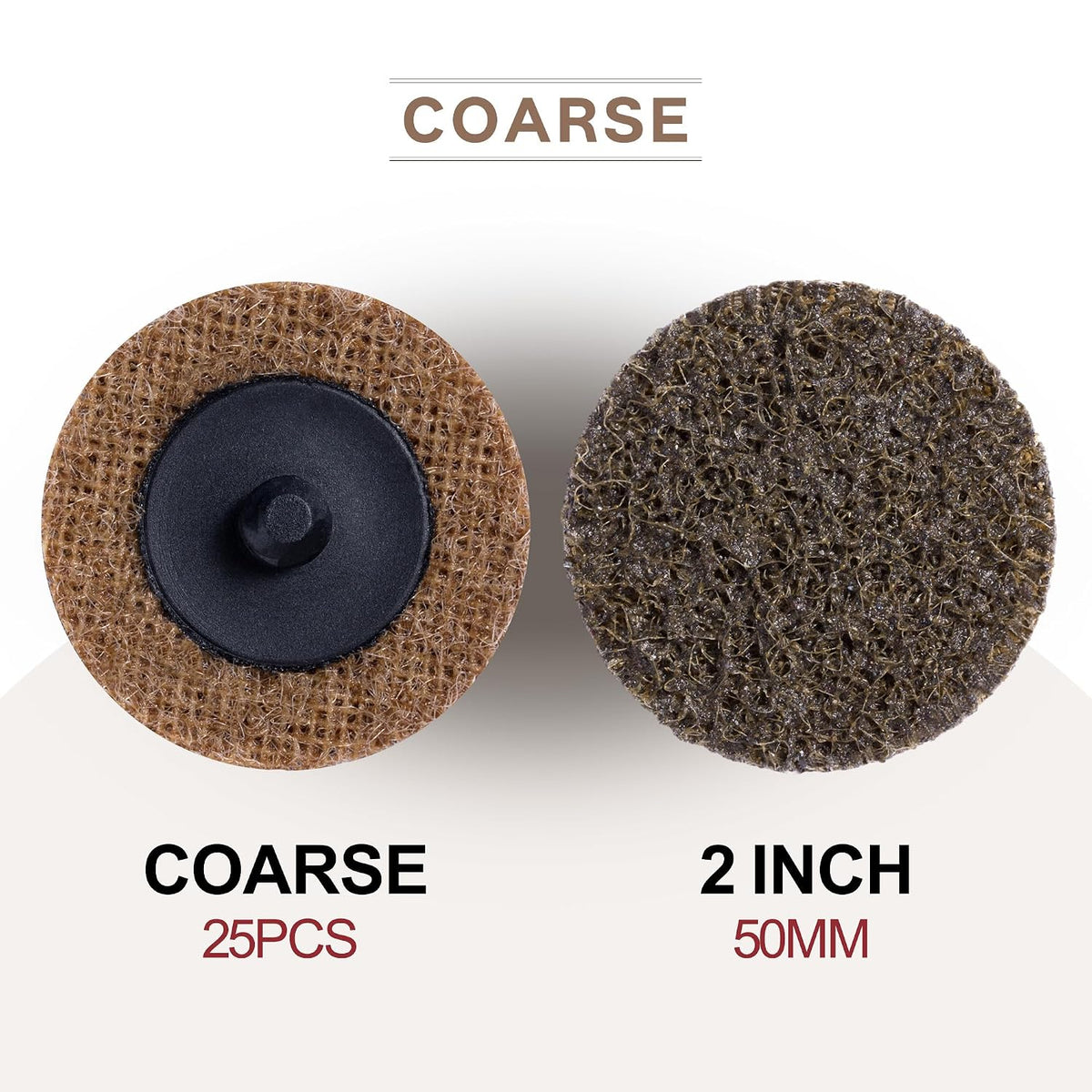 25 PCS Sanding Discs 2 Inch Coarse Quick Change Disc with 1/4" Shank