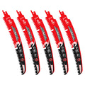 Arc Edge Reciprocating Saw Blades, 9-Inch 6TPI for Tree Trimming, 5-Pack