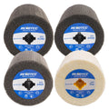 RENOTEC 4" Polishing Wheel Pro Pack, 100x100mm, Aluminum Oxide, Premium Wool, Grit 280/400/800/1000, from Finishing to Mirror Polishing