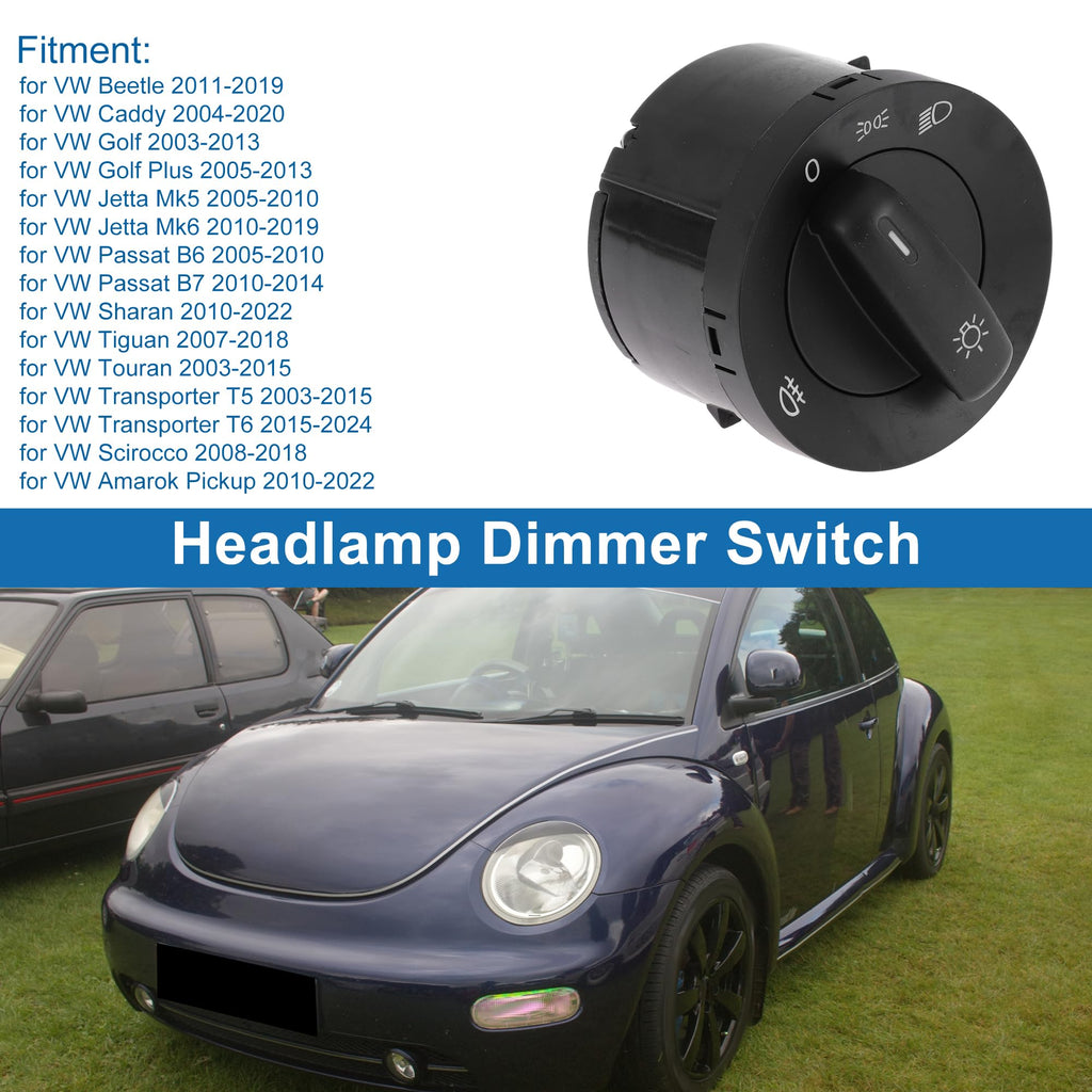 A ABSOPRO Headlight Switch for VW Beetle 2011-2019 for VW Caddy 2004-2020