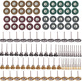 Rocaris 40 Pcs Buffing Wheel Set & 72 Pcs Wire Brushes Set, 1/8'' Shank Accessories for Rotary Tool
