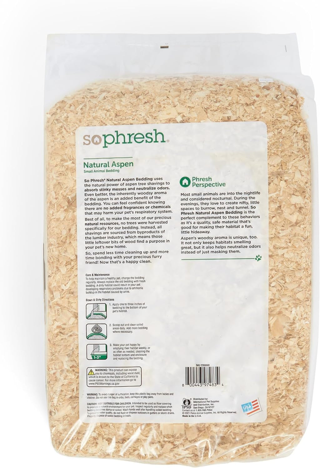 by Petco Natural Aspen Small Animal Bedding, 56.6 Liters (3456 cu. in.)