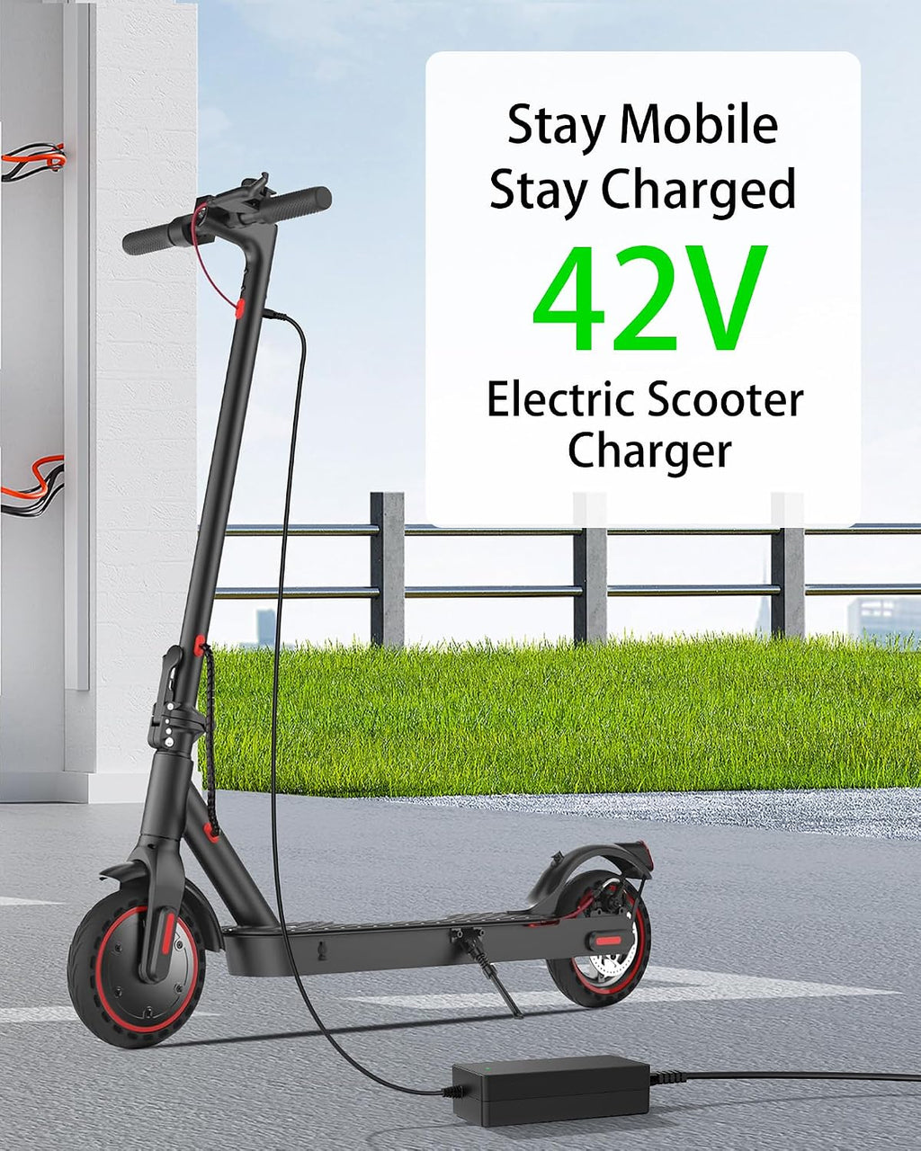 VHBW 42V 2A Charger for Hover-1 Alpha Journey Jive Highlander Scooters