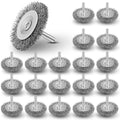 Moxweyeni 20 Pcs 1.5 Inch Wire Wheel Brushes for Drill Bits, 1/4 Inch Shank