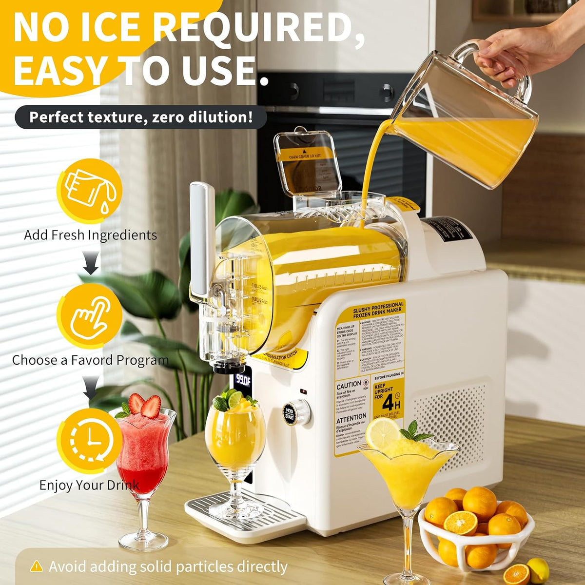 Ice Cream Machine Slushie Machine for Home - Slushy Machine Maker Frozen Drink Maker No Ice Needed Self Cleaning, 5
