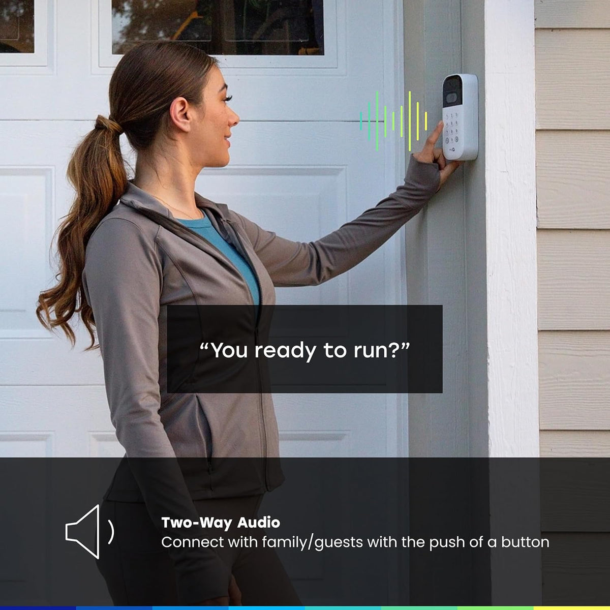 myQ Smart Garage Door Video Keypad with Wide-Angle Camera,Customizable PIN Codes,and Smartphone Control–Take Charge