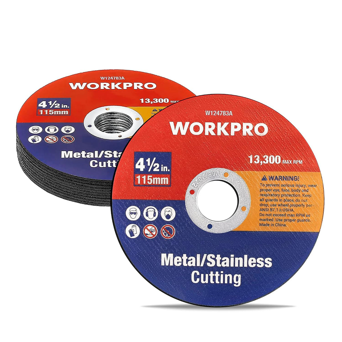 WORKPRO 10-Pack Cut-Off Wheels 4-1/2 x 7/8 Metal Cutting Disc