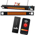 Hanging Electric Patio Heater with Light Ceiling Outdoor, Wifi Control, 1500W Infrared 9 Heat Levels, 24H Timers, 1s