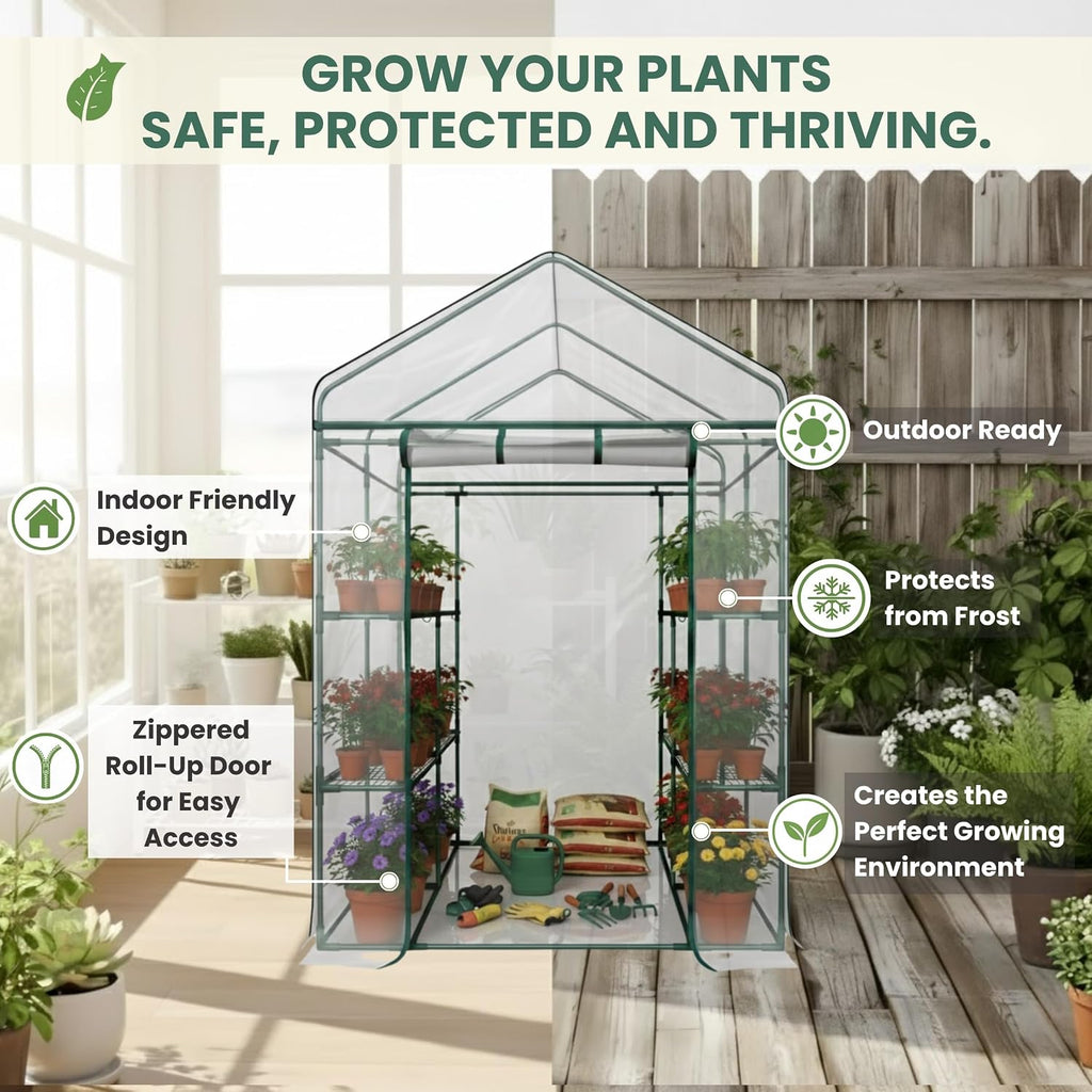 Walk in Greenhouse, 56 x 56 x 76-Inch