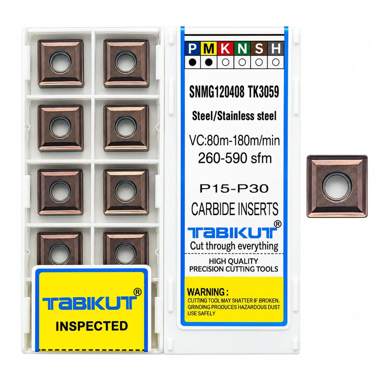 SNMG432 / SNMG120408 TK3059 Carbide Turning Insert, Pack of 50